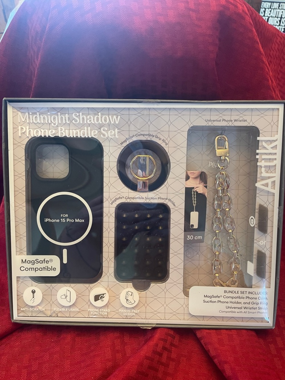 Artikl Midnight Shadow Phone Bundle Set for iPhone 15 Pro Max